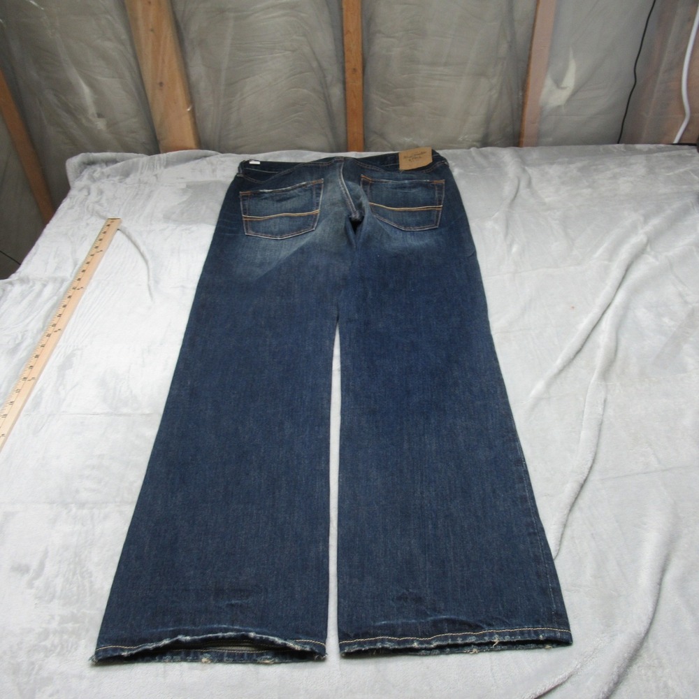 Abercrombie & Fitch Jeans Mens 32x32 Baggy Button Fly Relaxed Classic Y2K Heavy - Picture 10 of 16